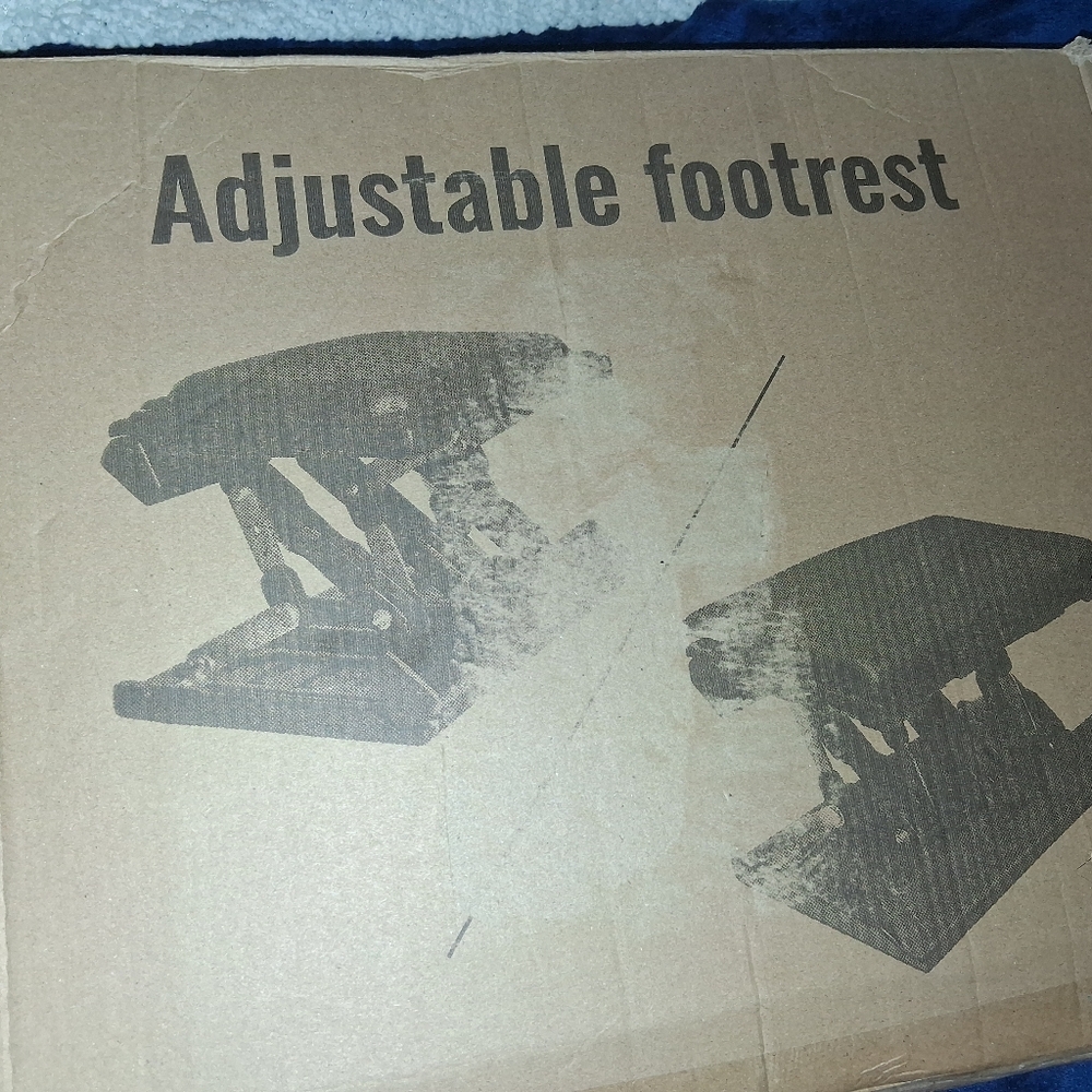 Plastic and Carbon Steel Adjustable Footrest.